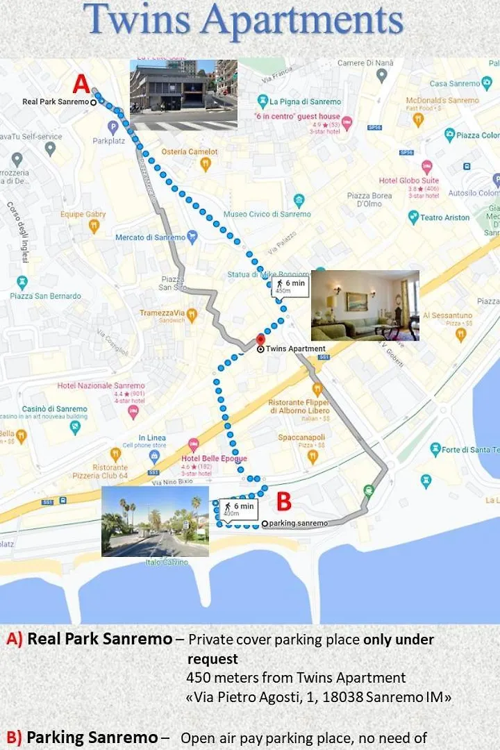 סנרמו Twins Apartments
